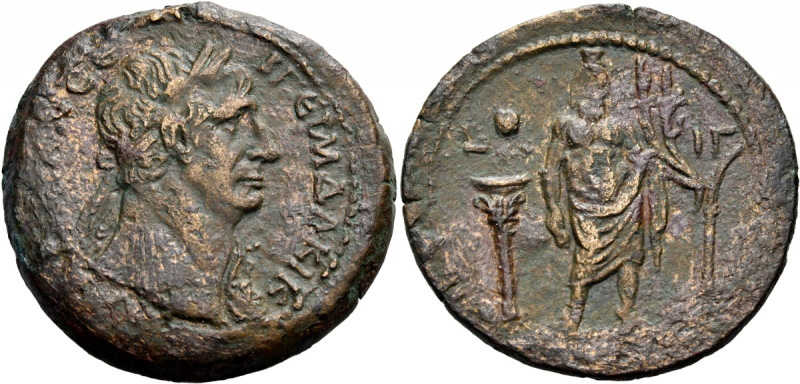 EGYPT. Alexandria. Trajan, 98-117. Drachm (Bronze, 35.20 mm, 23.02 g, 12 h), yea...