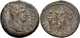 EGYPT. Alexandria. Trajan, 98-117. Drachm (Bronze, 35.20 mm, 23.02 g, 12 h), year ΙΓ = 13 = 109-110. [ΑΥΤ ΤΡ]ΑΙΑΝ CE - Β ΓEΡΜ ΔΑΚΙΚ Laureate bust of T...