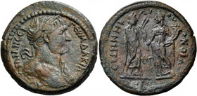 EGYPT. Alexandria. Trajan, 98-117. Drachm (Bronze, 34.00 mm, 16.87 g, 12 h), year IϚ = 16 = 112-113. ΑΥΤ ΤΡΑΙΑΝ CEΒ - ΓEΡΜ ΔΑΚΙΚ Bust of Trajan to rig...