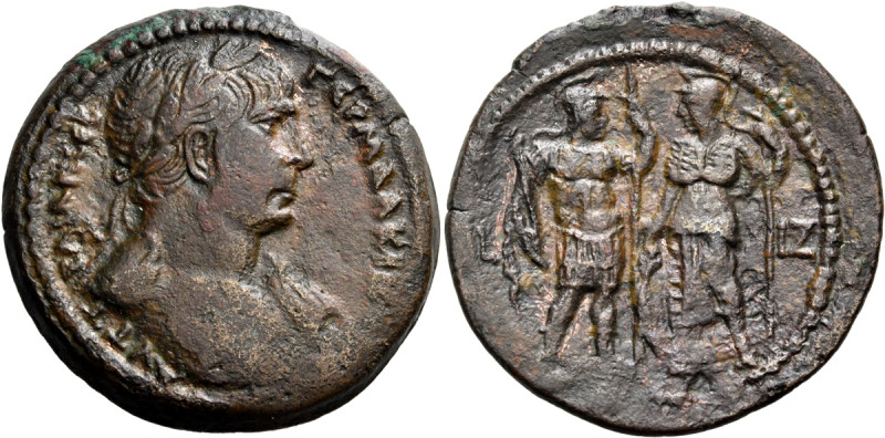 EGYPT. Alexandria. Trajan, 98-117. Drachm (Bronze, 34.45 mm, 17.93 g, 1 h), year...