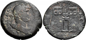 EGYPT. Alexandria. Hadrian, 117-138. Drachm (Bronze, 34.80 mm, 21.80 g, 12 h), year 19 = 134-135. ΑΥΤ ΚΑΙC ΤΡΑΙΑΝ - [ΑΔΡΙΑΝΟC CEB] Laureate, draped an...