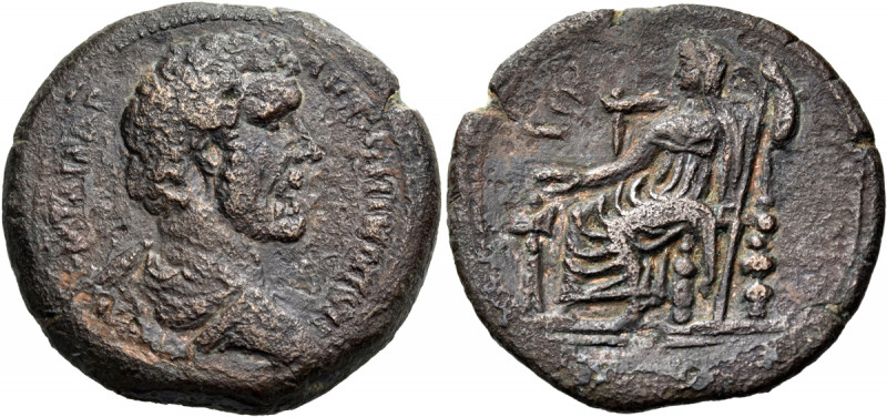 EGYPT. Alexandria. Antoninus Pius, 138-161. Hemidrachm (Bronze, 28.40 mm, 11.24 ...