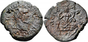EGYPT. Alexandria. Antoninus Pius, 138-161. Drachm (Bronze, 35.30 mm, 23.94 g, 12 h), for the Menelaites nome, year H = 8 = 144-145. AYΤ Κ Τ ΑΙΛ ΑΔΡ Α...