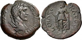 EGYPT. Alexandria. Antoninus Pius, 138-161. Drachm (Bronze, 32.00 mm, 22.55 g, 12 h), year 11 = 147-148. ΑYΤ Κ Τ ΑΙΛ ΑΔΡ - ΑΝΤωΝΙΝΟC CEB - EYC Laureat...