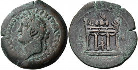 EGYPT. Alexandria. Antoninus Pius, 138-161. Drachm (Bronze, 35.00 mm, 23.06 g, 12 h), year 15 = 151-152. ANTωNINOC - CEB EYC AΥT K T AIΛ AΔP Laureate ...