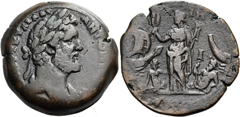 EGYPT. Alexandria. Antoninus Pius, 138-161. Drachm (Bronze, 32.00 mm, 22.56 g, 1...