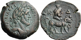 EGYPT. Alexandria. Antoninus Pius, 138-161. Drachm (Bronze, 34.50 mm, 24.85 g, 12 h), year ΚΔ = 24 = 160-161. [AYT] K TI AI AΔPI - ANTω[NINOC CEB EYC]...