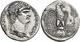 SYRIA, Seleucis and Pieria. Antioch. Nero, 54-68. Tetradrachm (Silver, 25.5 mm, 14.88 g, 12 h), Caesarian year AIP = 111 and regnal year Θ = 9 = 62/3....