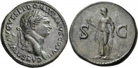 Domitian, as Caesar, 69-81. Sestertius (Orichalcum, 35 mm, 26.12 g, 6 h), uncertain mint in Thrace. CAES DIVI AVG VESP F DOMITIANVS COS VII Laureate h...