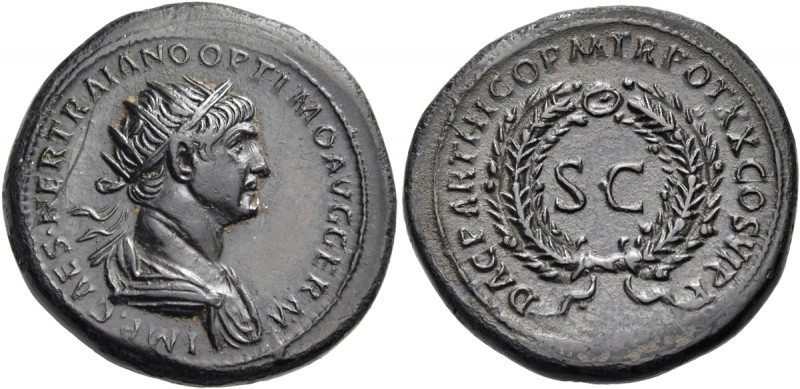 Trajan, 98-117. Dupondius (Orichalcum, 25 mm, 9.46 g, 6 h), Rome, for circulatio...