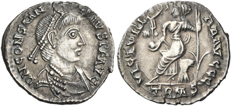Constantine III, 407-411. Siliqua (Silver, 16.5 mm, 1.39 g, 6 h), Treveri, 408-4...