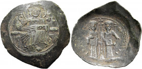 SERBIA. Stefan Radoslav, king, 1228-1234. Trachy (Billon, 29 mm, 3.12 g, 6 h), Ras (= Stari Ras, near modern Novi Pazar ). IC XC Christ Pantocrator se...