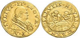 ITALY. Papal States. Julius II (Giuliano Della Rovere), 1503-1513. Doppio fiorino di camera (Gold, 26 mm, 6.61 g, 9 h), Rome. ·IVLIVS· II· LIGVR· - ·P...