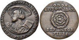 TUDOR. Henry VIII, 1509-1547. Medal (Bronze, 32 mm, 10.94 g, 12 h), a later, perhaps 18th century, cast of an original by Hans Schwarz, undated but c....