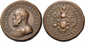 ITALY. Collalto. Giovanni Battista II, Count of Collalto, 1514 - after 1570. Medal (Bronze, 36 mm, 49.77 g, 6 h), a struck original, by Gianfederico B...