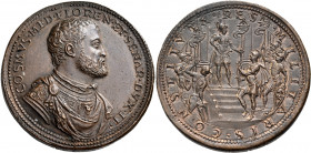 ITALY, Tuscany. Florence. Cosimo I, Duke, later Grand Duke of Tuscany, 1537-1569-1574. Medal (Bronze, 44 mm, 45.52 g, 12 h), a struck original on the ...