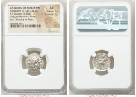 MACEDONIAN KINGDOM. Alexander III the Great (336-323 BC). AR drachm (17mm, 4.30 gm, 12h). NGC AU 5/5 - 5/5. Lifetime issue of Miletus, ca. 325-323 BC....