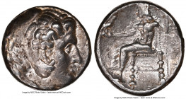 MACEDONIAN KINGDOM. Philip III Arrhidaeus (323-317 BC). AR tetradrachm (23mm, 17.07 gm, 3h). NGC VF 3/5 - 4/5. Susa, ca. 320-316. Head of Heracles rig...