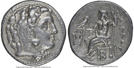 MACEDONIAN KINGDOM. Philip III Arrhidaeus (323-317 BC). AR drachm (18mm, 11h). NGC Choice VF. Colophon, ca. 323-319 BC. Head of Heracles right, wearin...