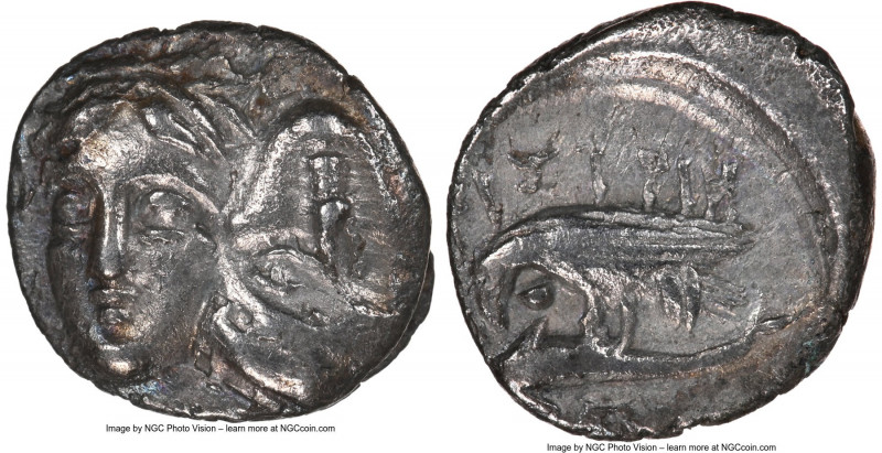 MOESIA. Istrus. Ca. 4th century BC. AR quarter-drachm(?) (12mm, 1.09 gm, 1h). NG...