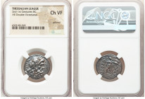 THESSALY. Thessalian League. Ca. 2nd-1st centuries BC. AR stater or double victoriatus (22mm, 11h). NGC Choice VF, polished. Italus and Diocles, magis...