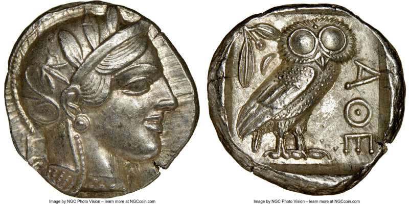 ATTICA. Athens. Ca. 440-404 BC. AR tetradrachm (24mm, 17.21 gm, 3h). NGC Choice ...