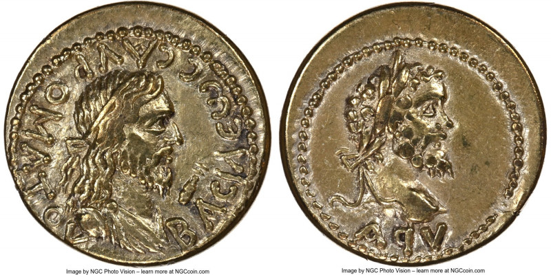 BOSPORAN KINGDOM. Sauromates II (AD 174-211), with Septimius Severus. EL stater ...