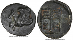 TROAS. Scepsis. Ca. 4th-3rd centuries BC. AE (12mm, 7h). NGC Choice XF. Forepart of Pegasus left / Σ-K, palm tree; all within a linear border. SNG Cop...