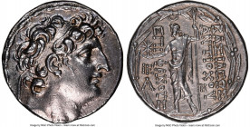 SELEUCID KINGDOM. Antiochus VIII Epiphanes (121-96 BC). AR tetradrachm (28mm, 16.59 gm, 11h). NGC AU 5/5 - 4/5. Antioch on the Orontes, ca. 121/0-113 ...