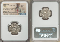 Cilician Armenia. Levon I 4-Piece Lot of Certified Trams ND (1198-1219) XF NGC, 22mm. Levon I enthroned / Two lions and cross. Sold as is, no returns....