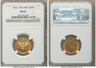 Russian Duchy. Nicholas II gold 20 Markkaa 1904-L MS62 NGC, Helsinki mint, KM9.2. Mirrored reflective fields. From the "For My Daughters" Collection ...