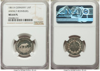 Anhalt-Bernburg. Alexander Carl 1/6 Taler 1861-A MS64 Prooflike NGC, Berlin mint, KM87. Frosted white devices with prooflike fields. 

HID0980124201...