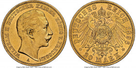 Prussia. Wilhelm II gold 20 Mark 1896-A MS63 NGC, Berlin mint, KM521. 

HID09801242017

© 2022 Heritage Auctions | All Rights Reserved