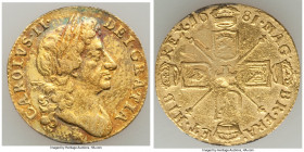 Charles II gold 1/2 Guinea 1681 VF (Stained), London mint, Second laureate bust with Elephant and castle below. S-3349, Fr-290. 20.1mm. 4.07gm. 

HI...
