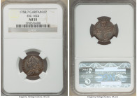 George II 6 Pence 1758/7 AU55 NGC, KM582.2, S-3711, ESC-1624. Red, gold and gray-blue toned. 

HID09801242017

© 2022 Heritage Auctions | All Righ...