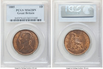 Victoria Pair of Certified Assorted Pennies, 1) Penny 1885 - MS62 Brown PCGS, KM755 2) Penny 1900 - MS64 Red and Brown NGC, KM790 Sold as is, no retur...