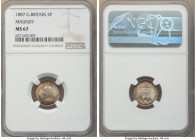 Victoria 3 Pence 1887 MS67 NGC, KM758. Jubilee head maundy issue. First year of type, and dressed in a lovely multicolored patina. 

HID09801242017...