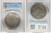 Central American Republic 8 Reales 1836 NG-M XF40 PCGS, Nueva Guatemala mint, KM4. 

HID09801242017

© 2022 Heritage Auctions | All Rights Reserve...