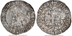 Naples & Sicily. Robert d'Anjou Pair of Certified Gigliatos ND (1309-1343) NGC, MIR-28, 28mm. Includes (1) AU58 and (1) AU55. ROBERT DEI GRA IERL' ET ...