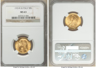 Vittorio Emanuele III 50 Lire Anno IX (1931)-R MS63 NGC, Rome mint, KM71. AGW 0.1273 oz. From the "For My Daughters" Collection 

HID09801242017

...