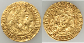 Danzig. Free City gold Ducat 1648-GR VF (Bent), Danzig mint, Kop-7595, Fr-15. 24mm. 3.47gm. With the name and titles of Wladislaw IV. 

HID098012420...