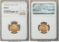 Republic gold 10 Zlotych 1925-(w) MS65 NGC, Warsaw mint, KM-Y32. 

HID09801242017

© 2022 Heritage Auctions | All Rights Reserved