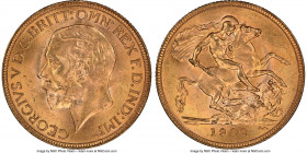 George V gold Sovereign 1932-SA MS65 NGC, Pretoria mint, KM-A22. Orange peel toning. 

HID09801242017

© 2022 Heritage Auctions | All Rights Reser...
