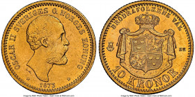 Oscar II gold 10 Kronor 1873-ST MS65 NGC, KM732. First year of type. Lovely honey-orange toning. 

HID09801242017

© 2022 Heritage Auctions | All ...