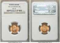 Oscar II gold 10 Kronor 1901-EB MS65 NGC, Stockholm mint, KM767. Coppery-rose toning. Ex. Nordic Hoard From the "For My Daughters" Collection 

HID0...