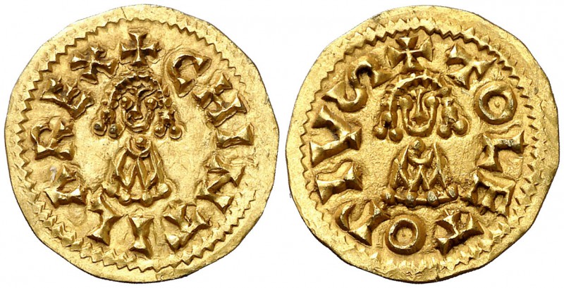 Chintila (636-639). Toleto (Toledo). Triente. (CNV. 376) (R.Pliego 482a). 1,27 g...