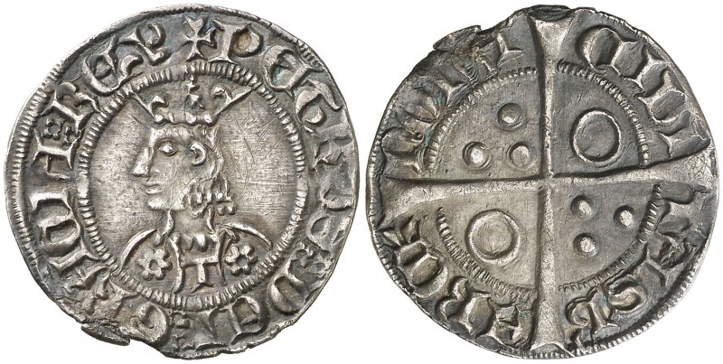 Pere III (1336-1387). Barcelona. Croat. (Cru.V.S. 409.1) (Badia 351) (Cru.C.G. 2...