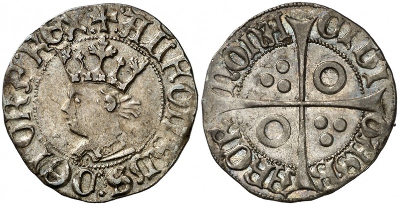 Alfons IV (1416-1458). Barcelona. Croat. (Cru.V.S. 820) (Badia 501 var) (Cru.C.G...