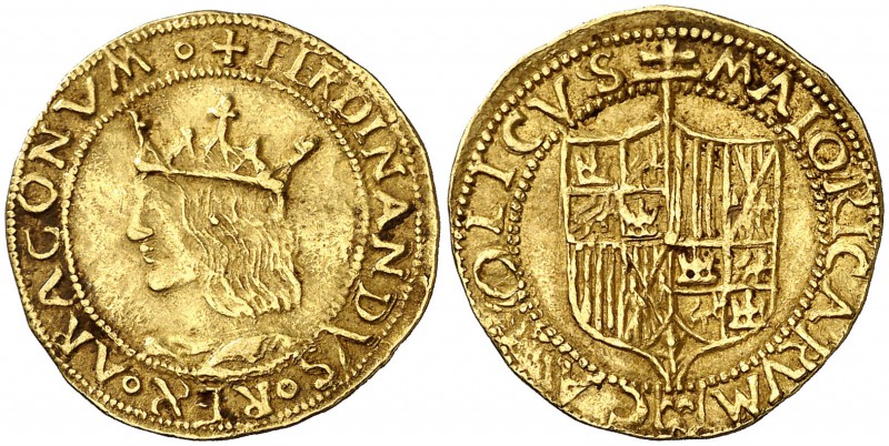 Ferran II (1479-1516). Mallorca. Ducat. (Cru.V.S. 1174) (Cru.C.G. 3090a var). 3,...