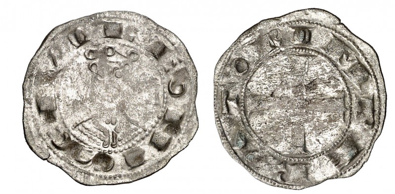 Alfonso VII (1126-1157). Lugo. Dinero. (AB. falta) (Mozo A7:54.7). 0,96 g. Acuña...